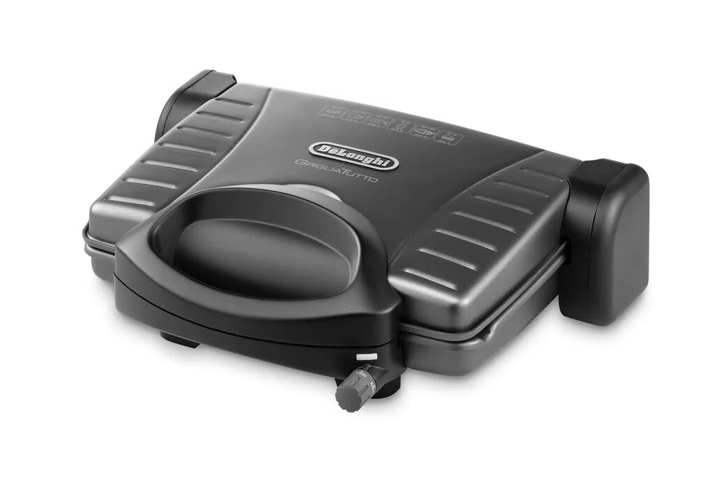Delonghi Grigliatutto CG298.BK Parilla Eléctrica, 1800 W, Acero Inoxidable/Revestimiento Antiadherente, 3 Velocidades, Negro