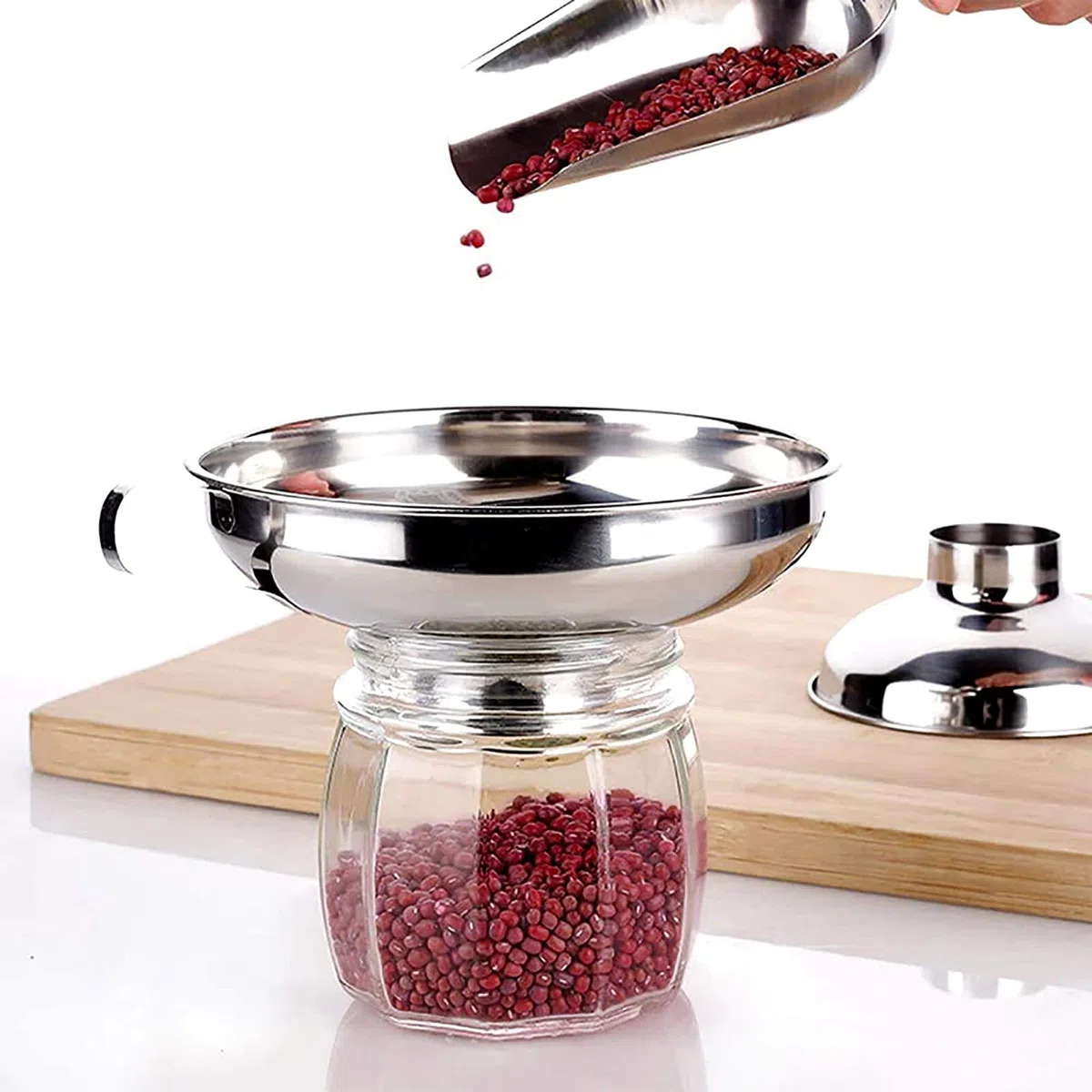 Canning Kit de 4 piezas, 1 x Canning Rack+ 1 x Canning Jar Lifter Tong+ 2 x Canning Funnels, Canning Supplies Canning