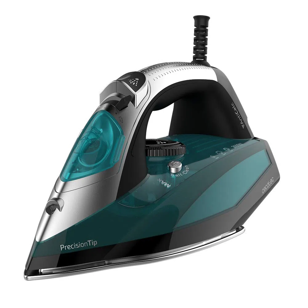 Cecotec Plancha Ropa Vapor Fast-Furious 5010 Vital, Suela de Aluminio Turbo Slide, Vapor continuo de 55 g/min, Golpe de vapor de 200 g/min, Regulador de temperatura, Antical, Antigoteo, 2600 W