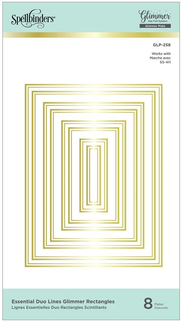 GLIMMER HOT FOIL - Rectángulos de placa de metal