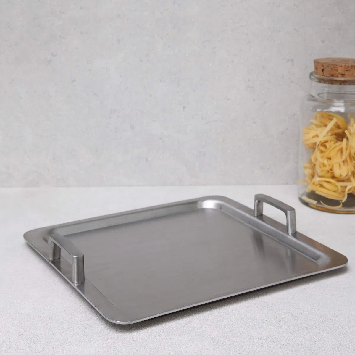 BergHOFF Teppanyaki - Placa de acero inoxidable para inducción (34,5 x 36,2 x 5,8 cm), color plateado