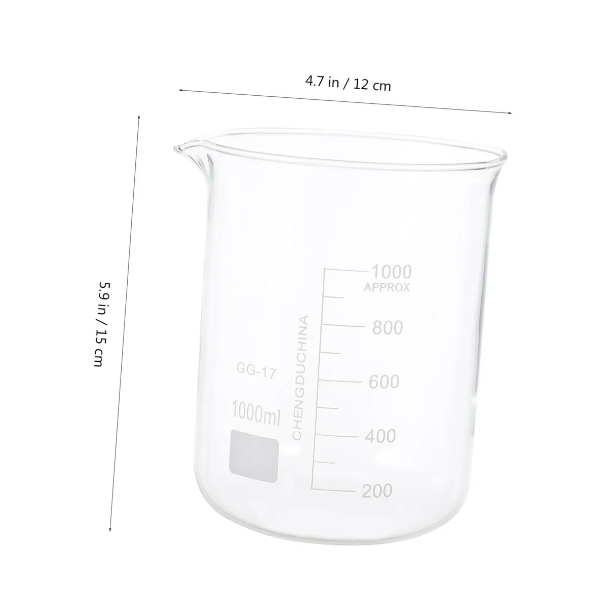 Mobestech Vasos Medidores De 5 Uds Con Escala Vaso De Vidrio Transparente Vasos Mezcladores De Resina Epoxi Vasos Medidores De Vidrio Para Líquidos Epoxi Transparente Vaso Medidor Ml Escala