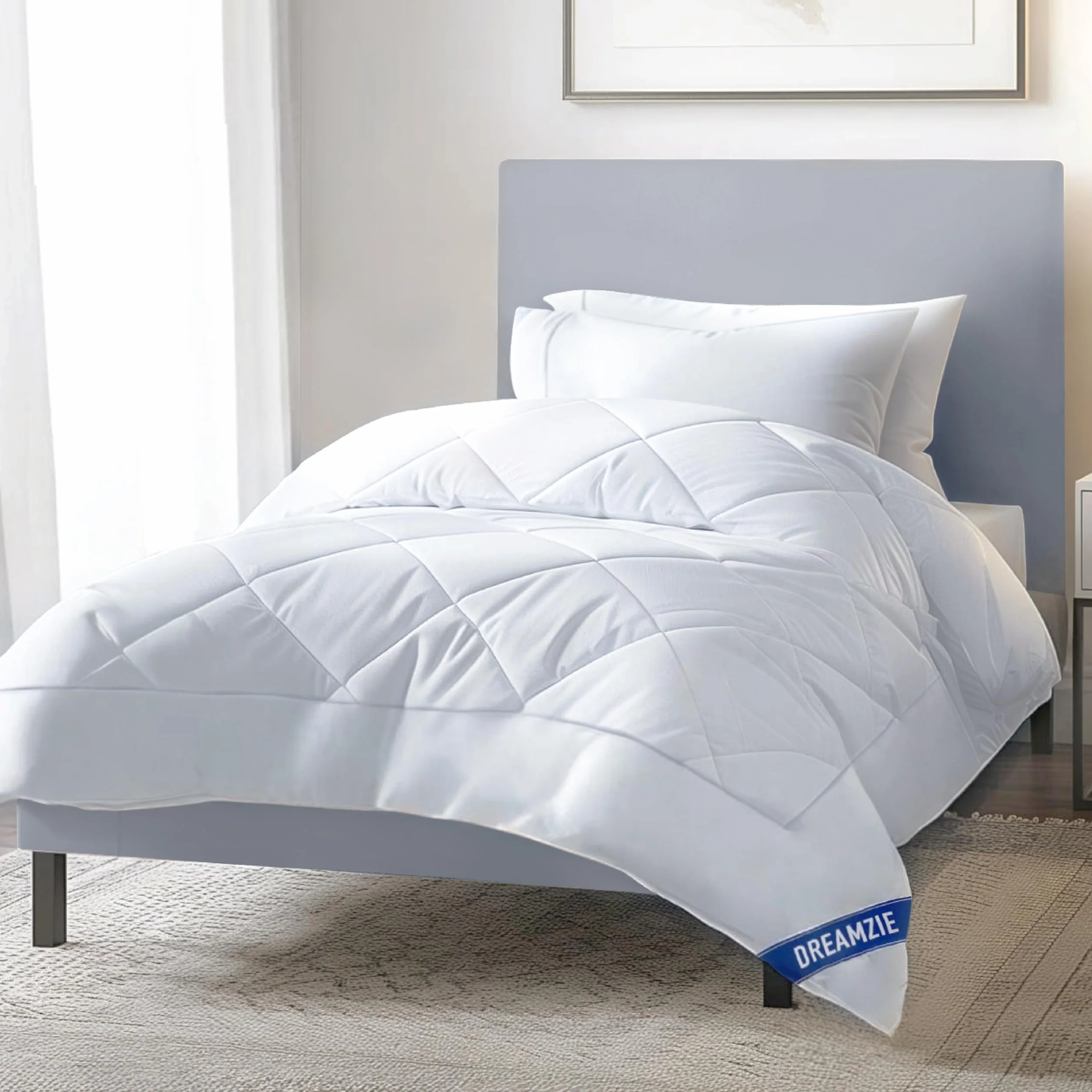 Dreamzie Edredón Cama 90/80, Acolchado 155x220 cm, Relleno Nórdico 300 gsm 100% Microfibra, Certificado Oeko-Tex
