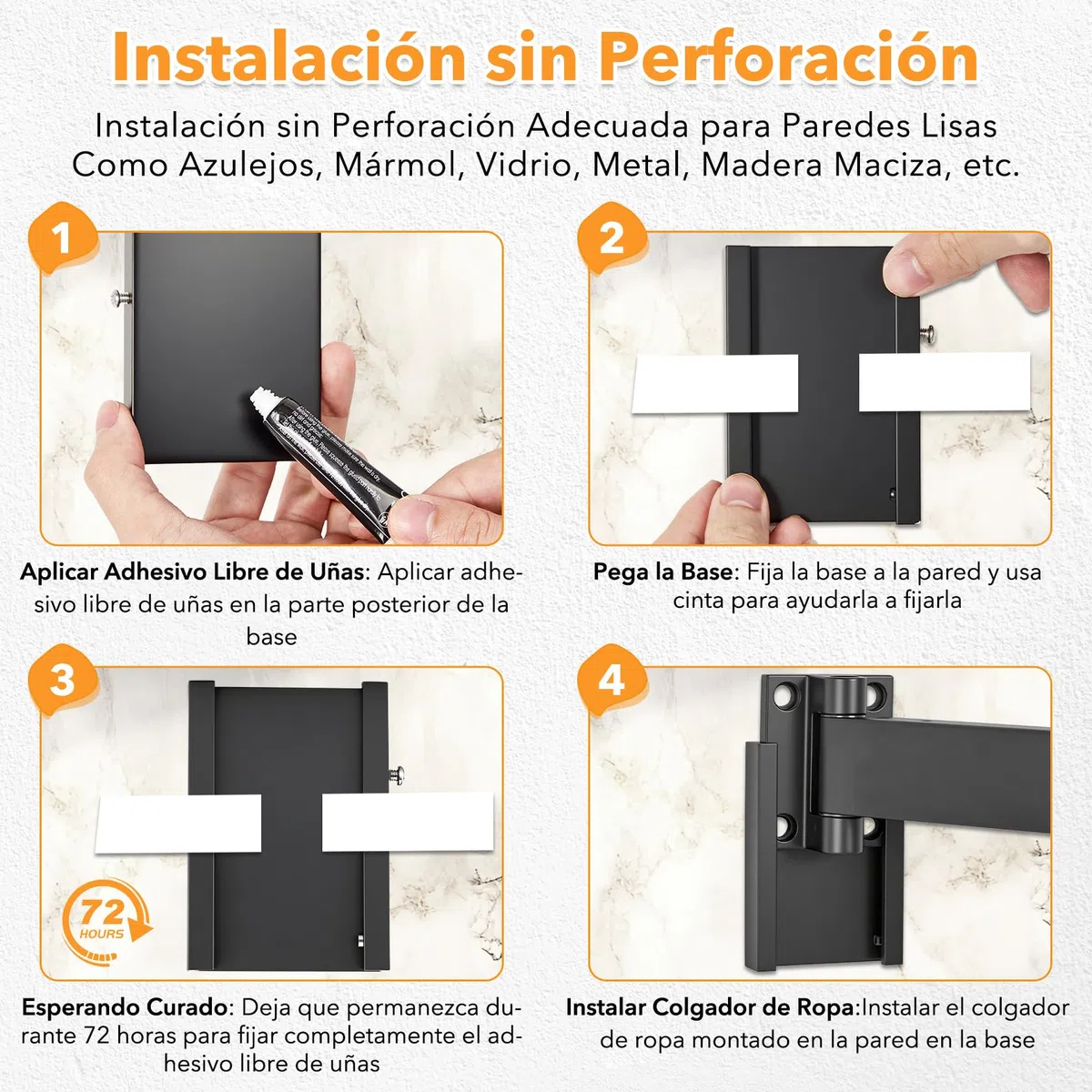 CarBole Tendedero de Ropa Montado en Pared,Retráctil Plegable de 3 Pliegues con 18 Ganchos,Ahorra Espacio,Aluminio Duradero para Balcón,Baño y Dormitorio