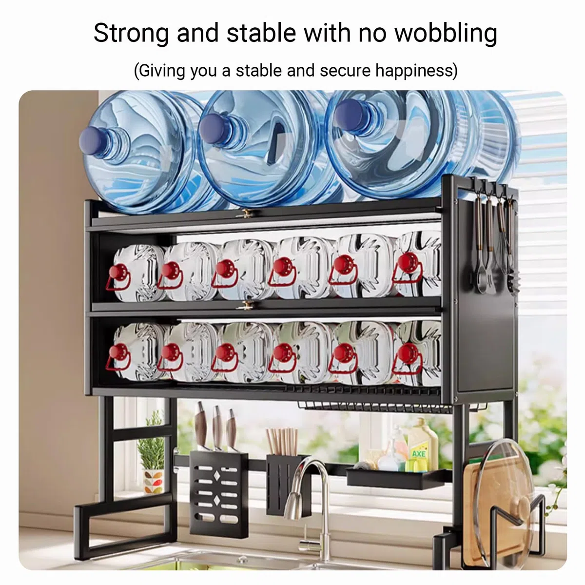 Escurridor de platos sobre el fregadero con tapa, soporte para utensilios que ahorra espacio para platos, vasos, cuencos y cubiertos, perfecto para cocinas pequeñas