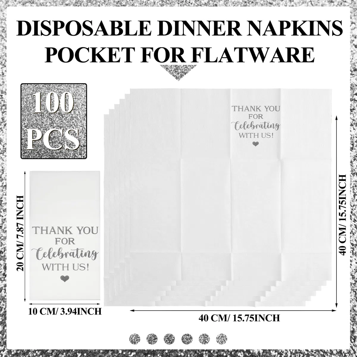 Fuutreo 100 servilletas desechables de lino para boda, servilletas de cena desechables con bolsillo para cubiertos, servilletas de papel Airlaid, servilletas de cena absorbentes para bodas, despedidas
