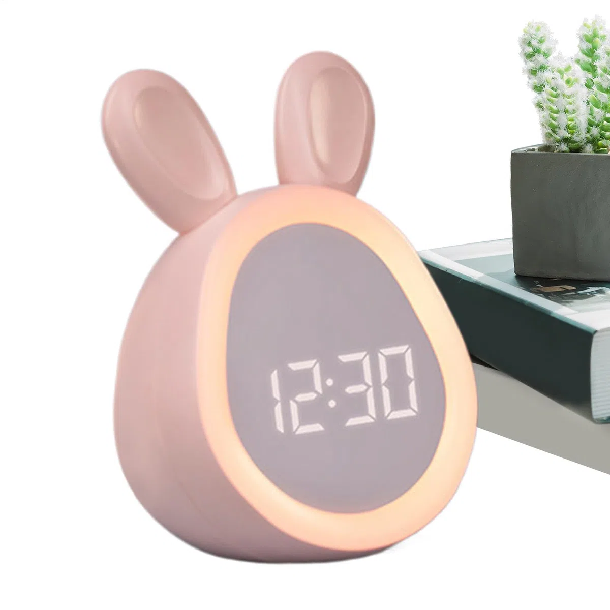 Despertador para niños,Despertador para niños - Despertador para niñas con diseño de conejo | Reloj despertador digital, relojes digitales para dormitorios, reloj con luz nocturna para niños pequeños,