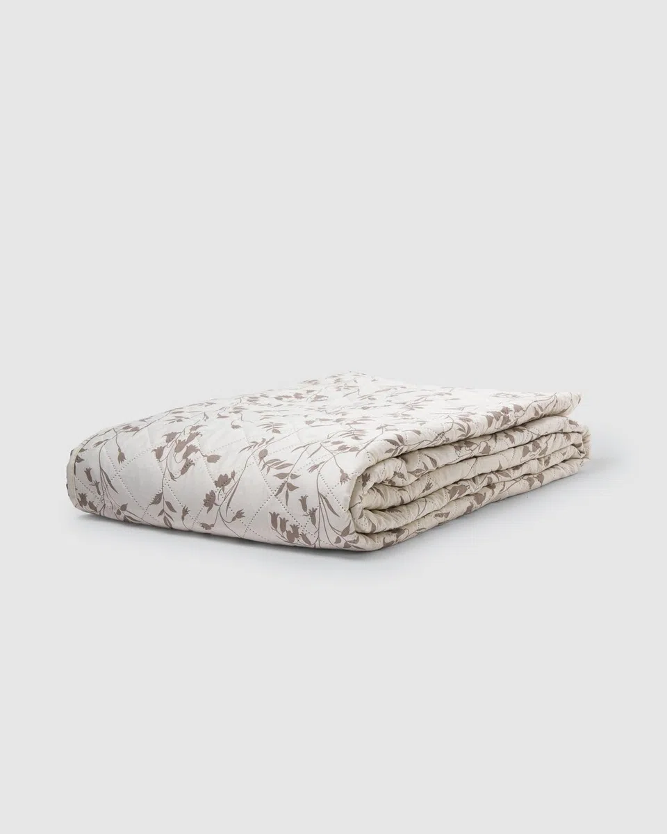TRAMAS+ Colcha Bouti Estampada para Cama, Cubrecamas Ligero de Primavera y Verano - Cama de 135-150 (240x270) - Alpaca Verde
