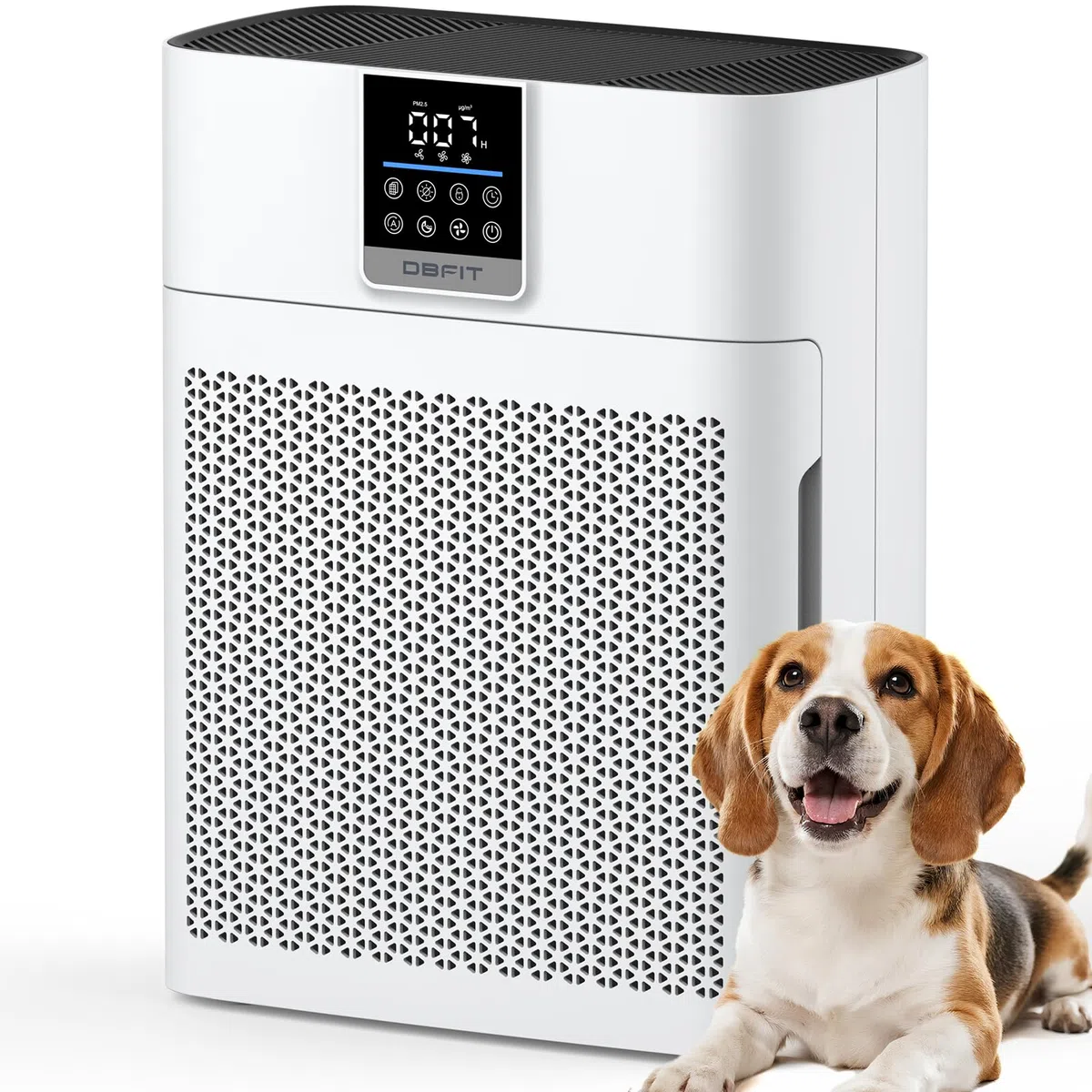 Purificadores de aire para el hogar, habitación grande de hasta 2180 pies cuadrados, purificador de aire DBFIT HEPA con prefiltro de nailon lavable, sensor de calidad del aire PM2.5, limpiador de aire