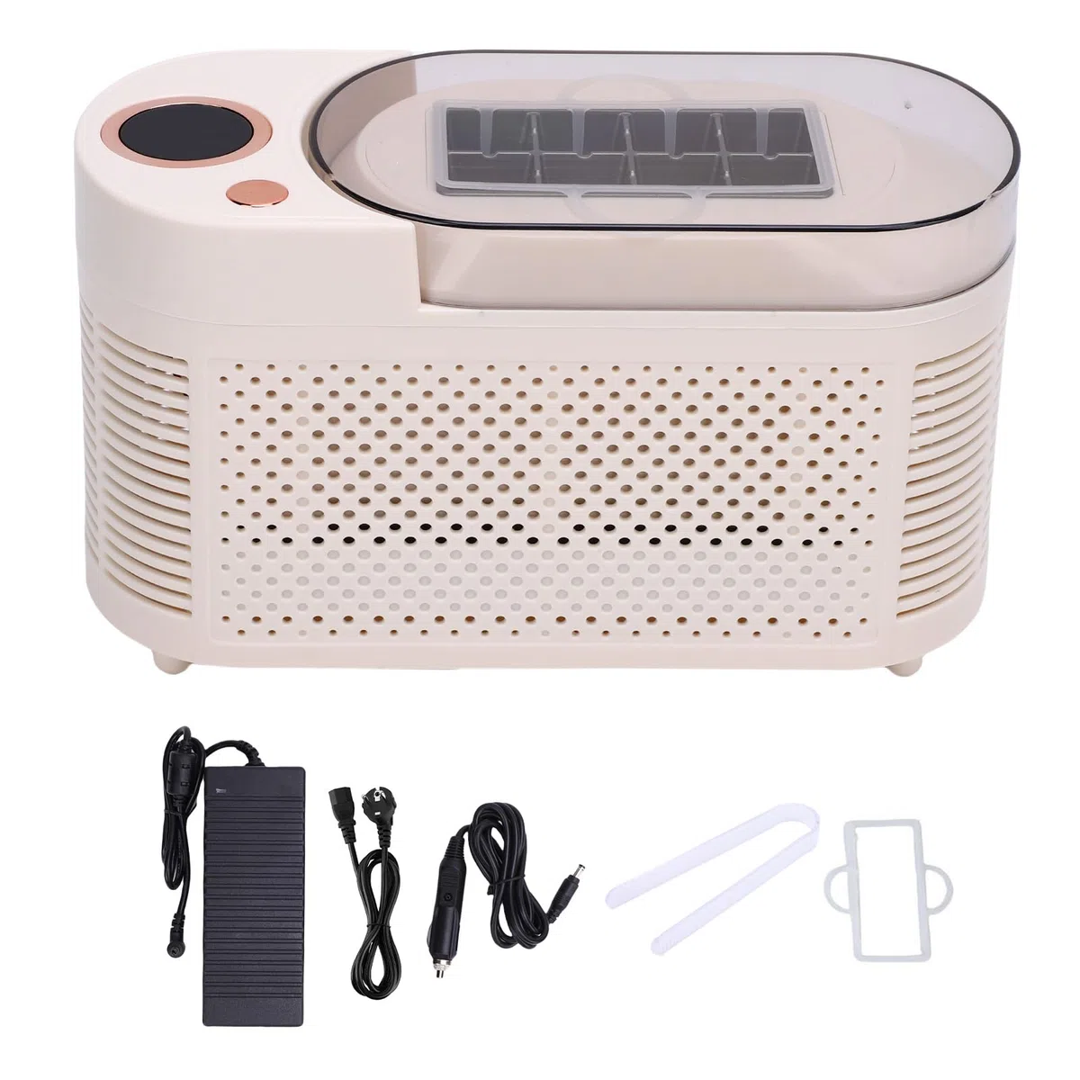 Fabricante de Hielo de Encimera, 120W 8 Cubos en 10-15 Minutos Compacta Fabricante de Cubos de Hielo Maker de Hielo para Acampar, Viajar y Actividades Al Aire Libre (Enchufe de