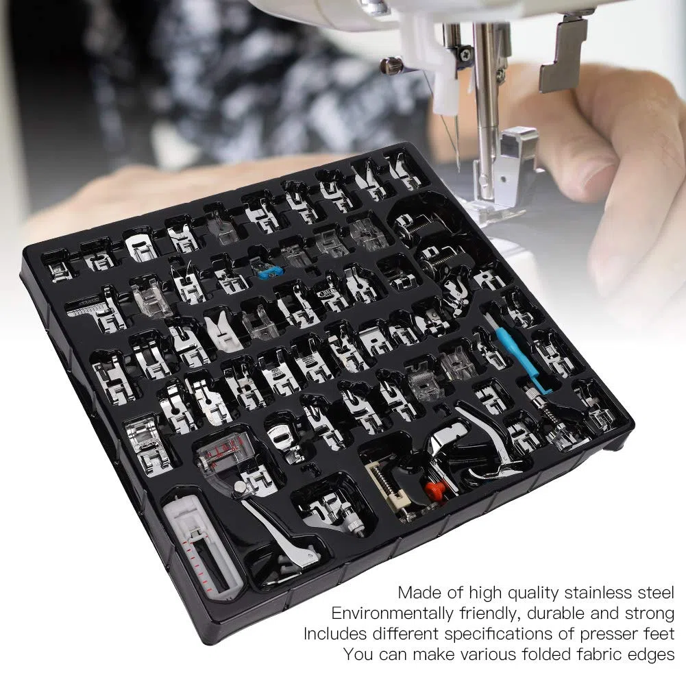 Juego de Prensatelas para Máquina de Coser, 62 Uds, Prensatelas Profesional para Recolección de Prensatelas, Accesorio para Máquinas de Coser Domésticas