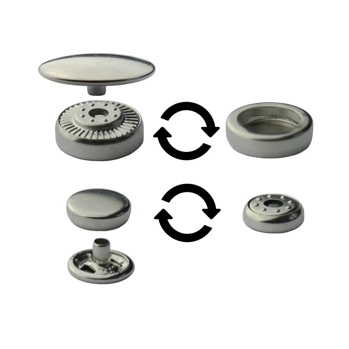 ISTA TOOLS Variantes prensas, herramienta de inserción, silbato perforado de 2 mm, 5 juegos de botones a presión, 100, 200, 300, 400, 600 unidades (400 unidades de broches)