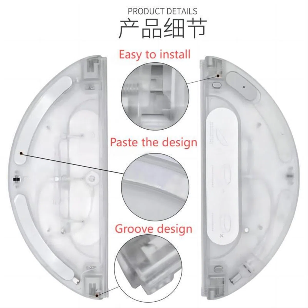 Compatible con Dreame, Accesorios For Robot Barredor F9, Tanque De Agua con Control Eléctrico Especial, Nuevo Tanque De Agua.(2pcs Tank White)