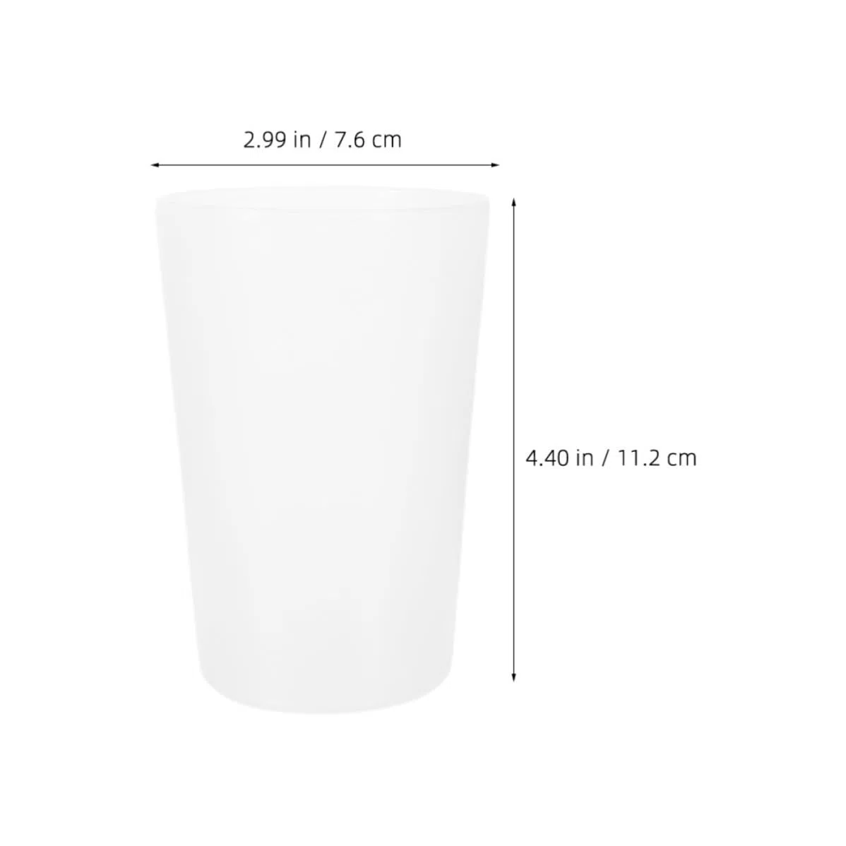 Juego de 12 Vasos para Baño de Plástico Blanco, Minimalistas y Fáciles de Manejar, Porta Cepillos de Dientes y Enjuague Bucal para Uso Diario
