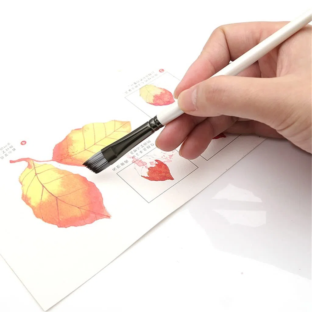 Juego de Pinceles de Pintura para Arte acrílico Gouache óleo Acuarela Artista Lienzo Puntas de Nailon sintético Paquete de 10