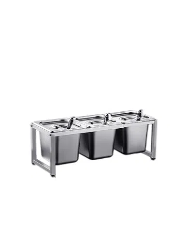 Dispensador de condimentos con soporte integrado para cocina, restaurante y bar, almacenamiento de salsas y especias