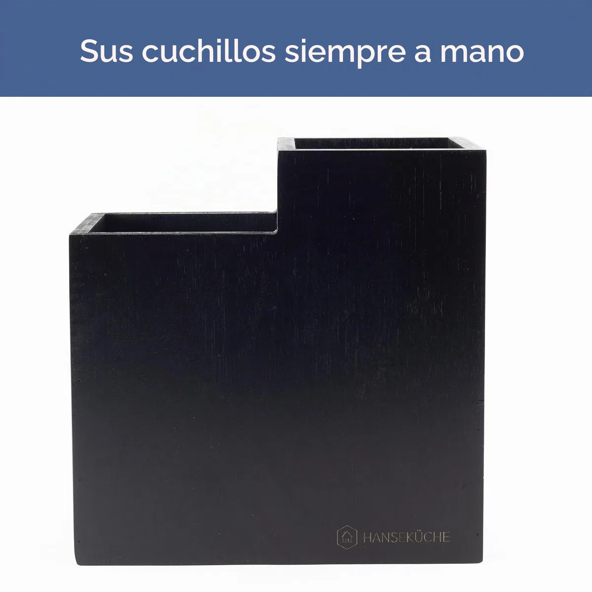 Hanseküche Bloque para cuchillos sin cuchillos, de madera, de bambú, extra ancho