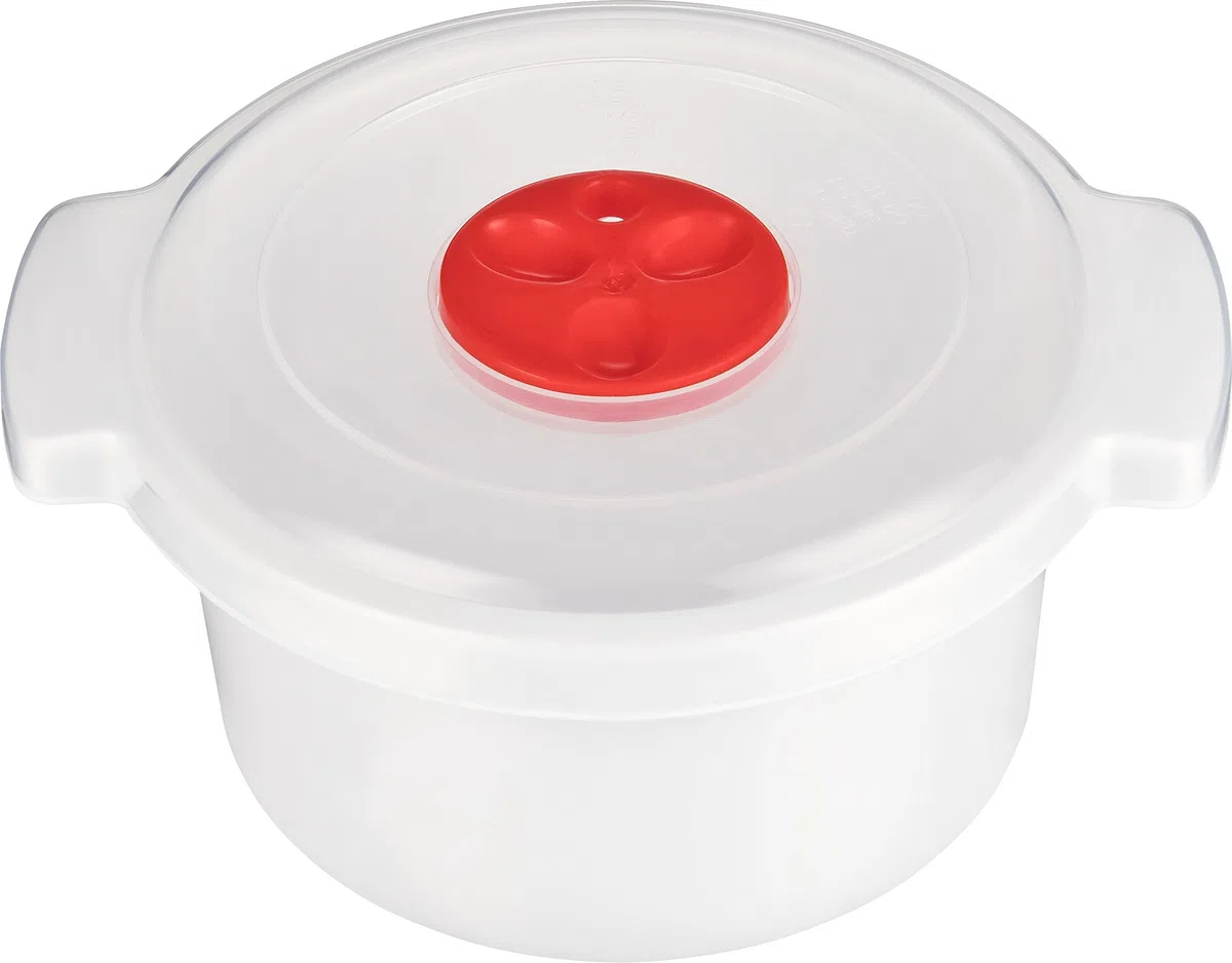 Kigima Set básico de 3 cazuelas aptas para microondas Blanco 0,5, 1 y 2 litros