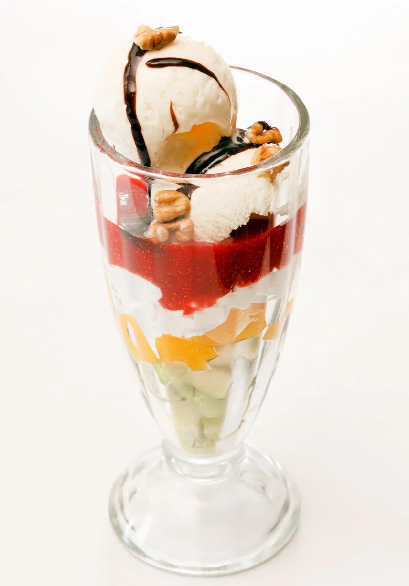 Topkapi 51128 Arctic - Juego de 6 vasos de helado, helado, batido de leche, frappe, 300 ml