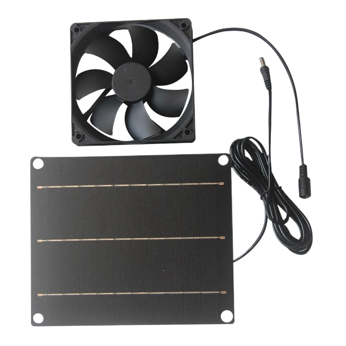 Ventilador de Escape con Panel Solar,Ventilador Solar de 30W | Solución Impermeable Montada en Pared para Refrigeración y Eliminación de Olores para Perrera, Autocaravana, Granja de Ganado, Baño
