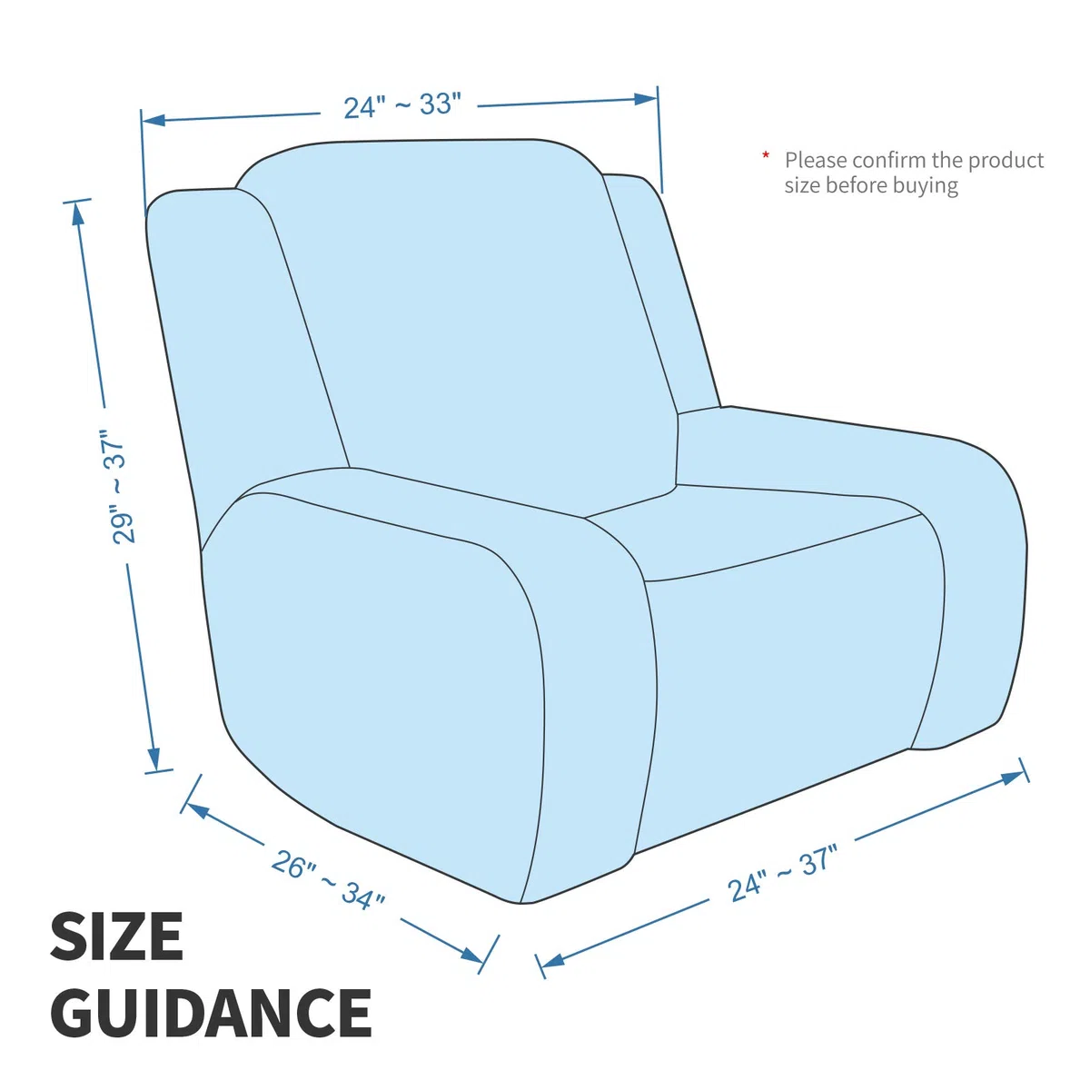MAXIJIN Funda de Terciopelo para reclinable, 4 Piezas, Funda elástica de Felpa Suave para Silla reclinable, Gruesa y Suave, Funda separada para sillón reclinable con Bolsillo Lateral (reclinable,