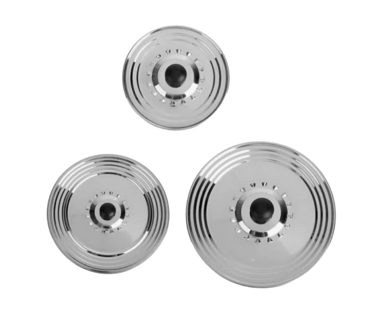 Lote de 3 tapas de acero inoxidable antigrasa o antiproyección Ø16/18/20 – Ø22/24/26 – Ø28/30/32 cm, todos los diámetros necesarios Tapas para ollas y sartenes, Tapa cacerola, Tapa Poele