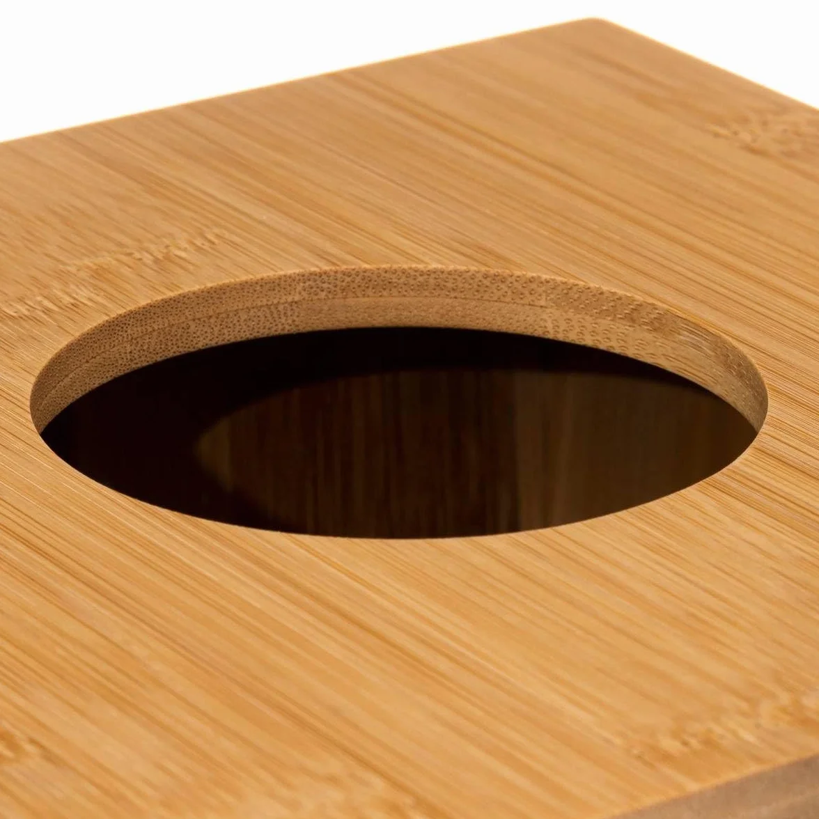 5five - Papelera de bambú de 6 litros con Tapa - Papelera de Madera de diseño para baño