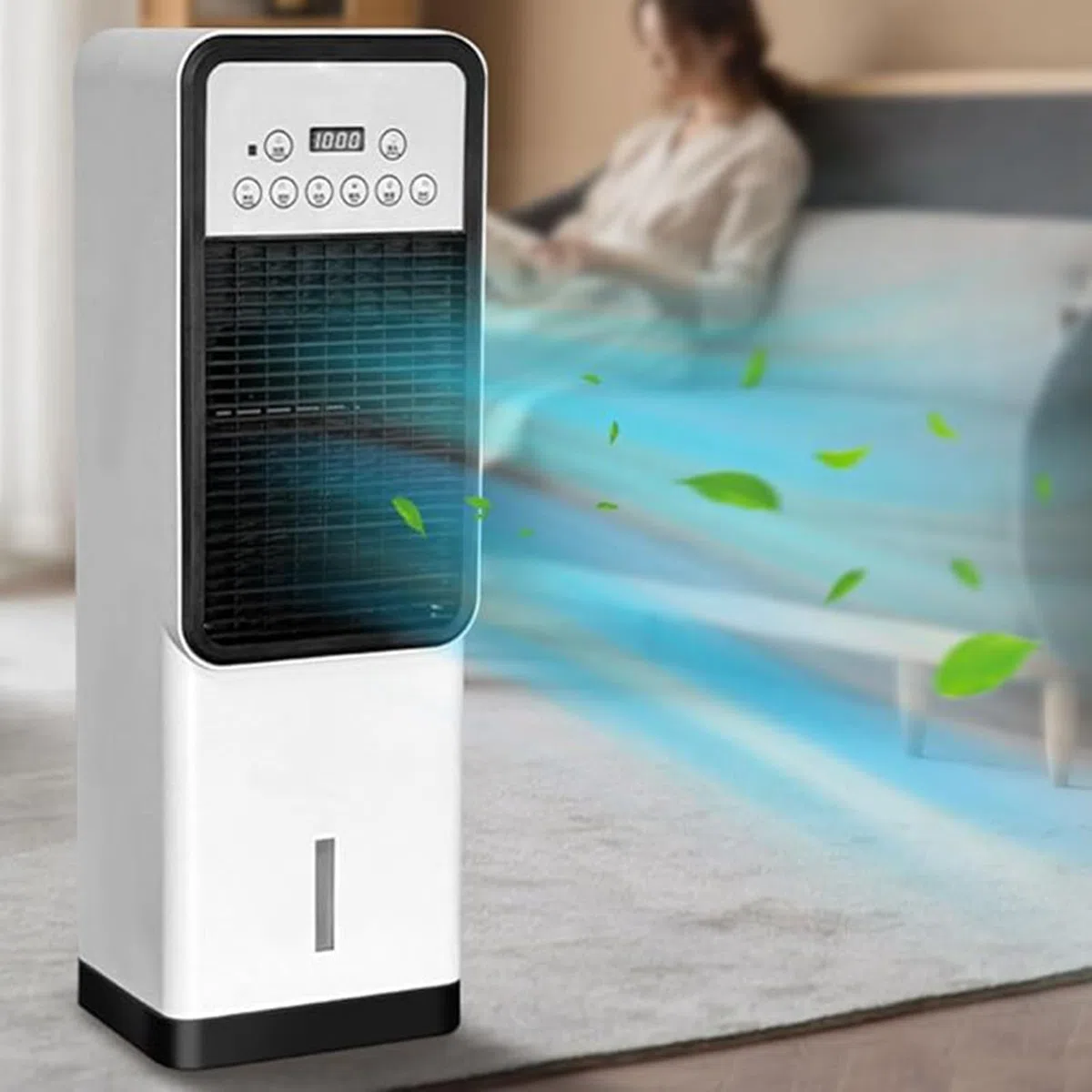 4 en 1 AC portátil, 12000 BTU de refrigeración y 10000 BTU unidad de calefacción.R290 Deshumidificador ecológico con modo ventilador.Operación silenciosa para el dormitorio, oficina, RV.Incluye Kit de