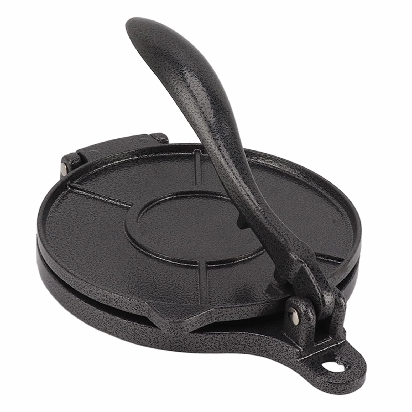 Prensa de Tortillas, Herramienta de Prensado Manual de Aleación de Aluminio para Hacer Tortillas, para Hacer Pasteles de Pizza, Ahorro de Tiempo (16cm negro)