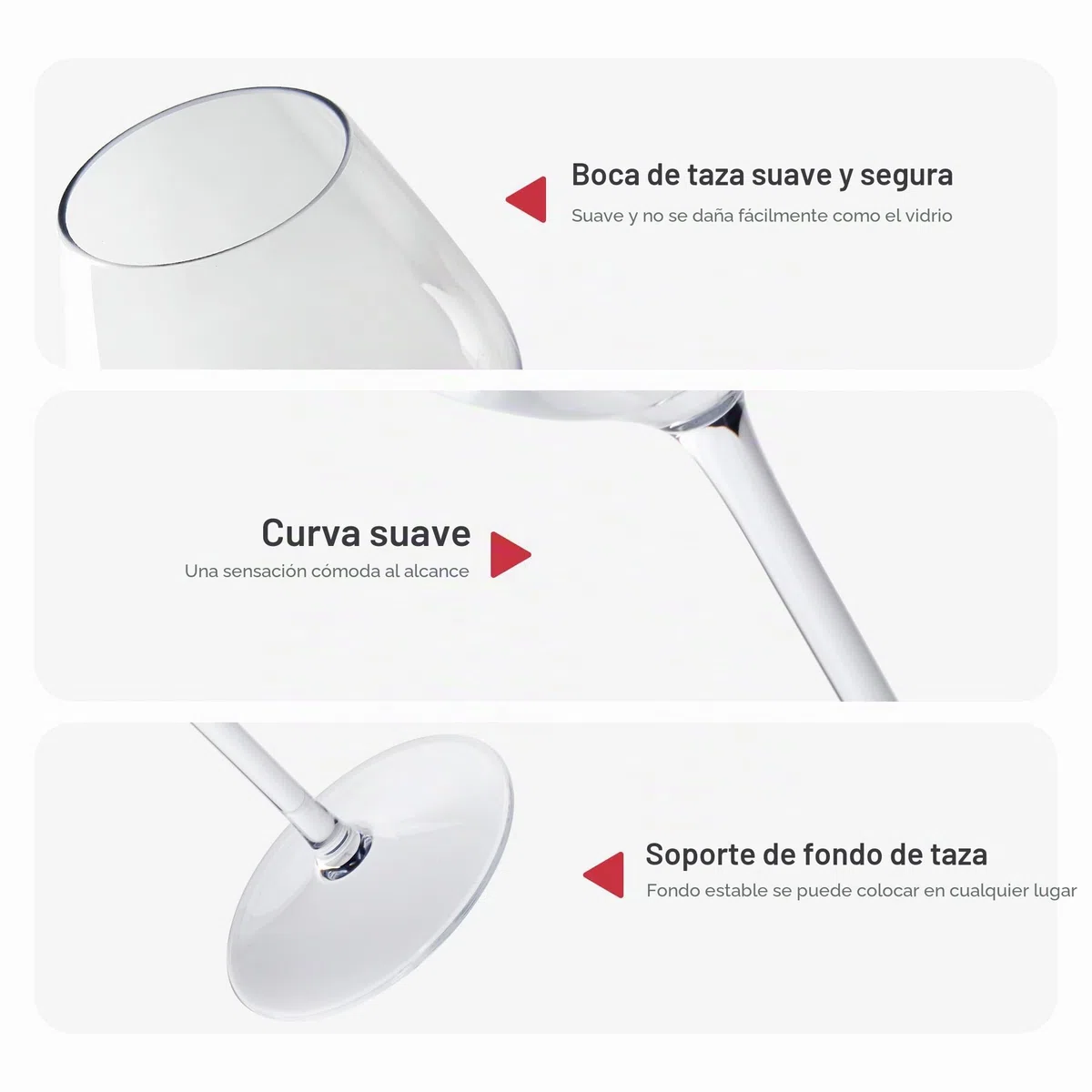 HAHASHOW Copas de Vino Tinto de Plástico Tritan Irrompibles Transparentes,530ml Juego de Vasos de Vino Inastillables Aptos Para Lavavajillas,Restaurantes y Fiestas, Juego de 4