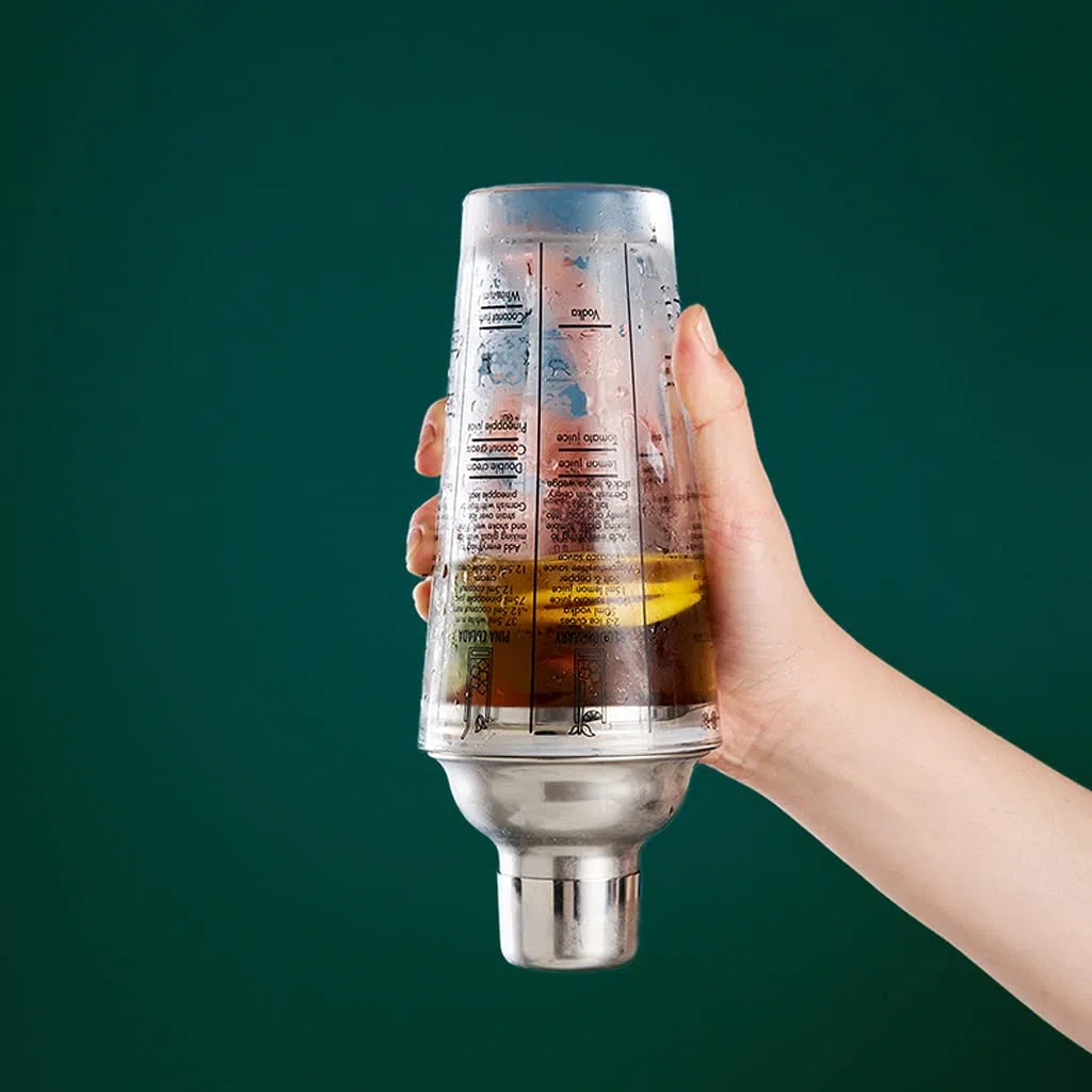 Juego de Coctelera Conjunto de mezclador de bebidas con conjunto de cócteles de cóctel para mezcla de bebidas-Herramientas de barras:palitos de paletas Palras de nadador Pasta de hielo Pinzas de hielo