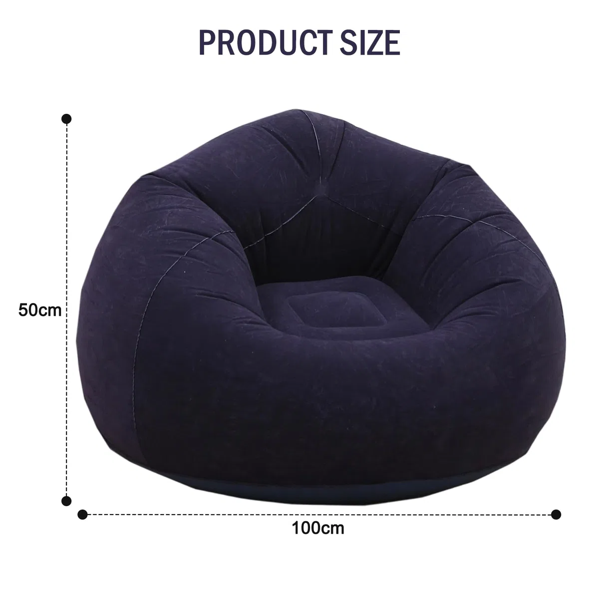 Sofá Inflable, Sofá Inflable Portátil con Bomba de Aire, Tumbona Inflable para Camping, Playa y Piscina, Adecuado para Niños, Adultos y Familias (Azul)