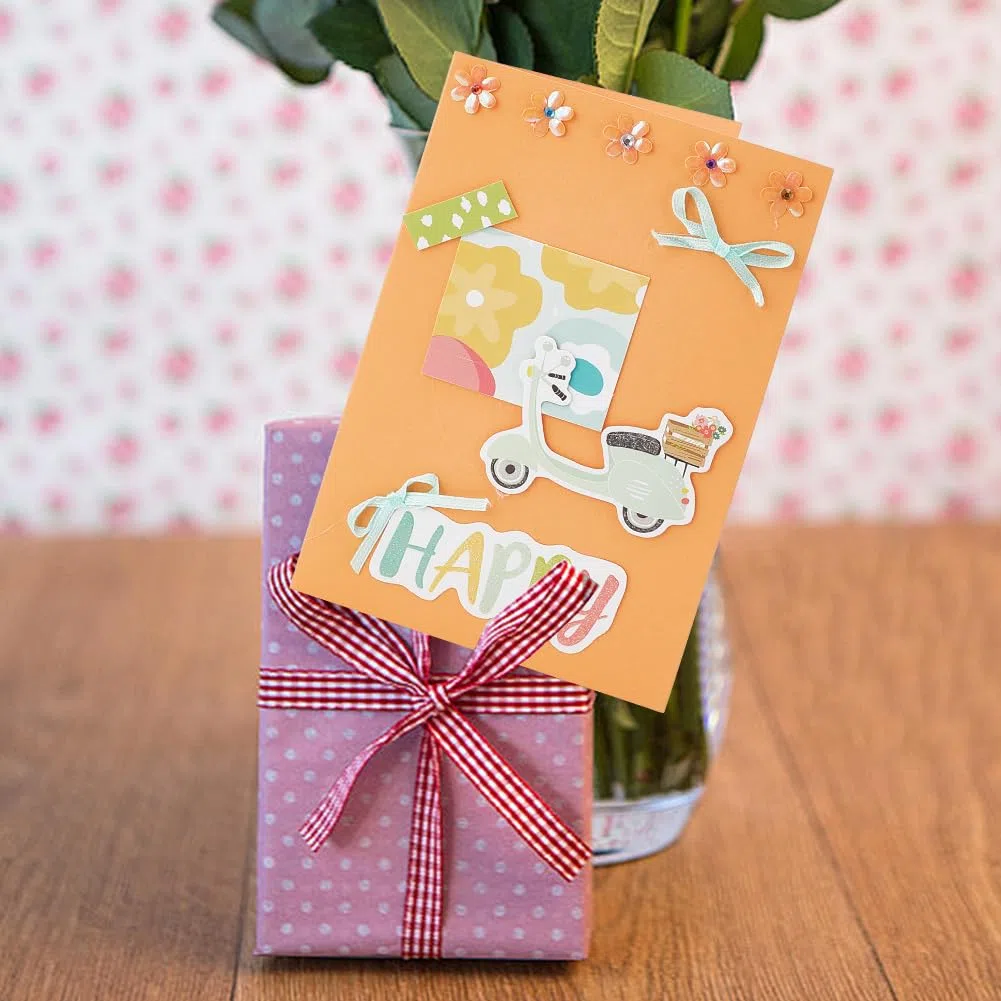 FREEBLOSS Kit de tarjetas de felicitación de bricolaje, tema de viaje, 15 tarjetas y sobres