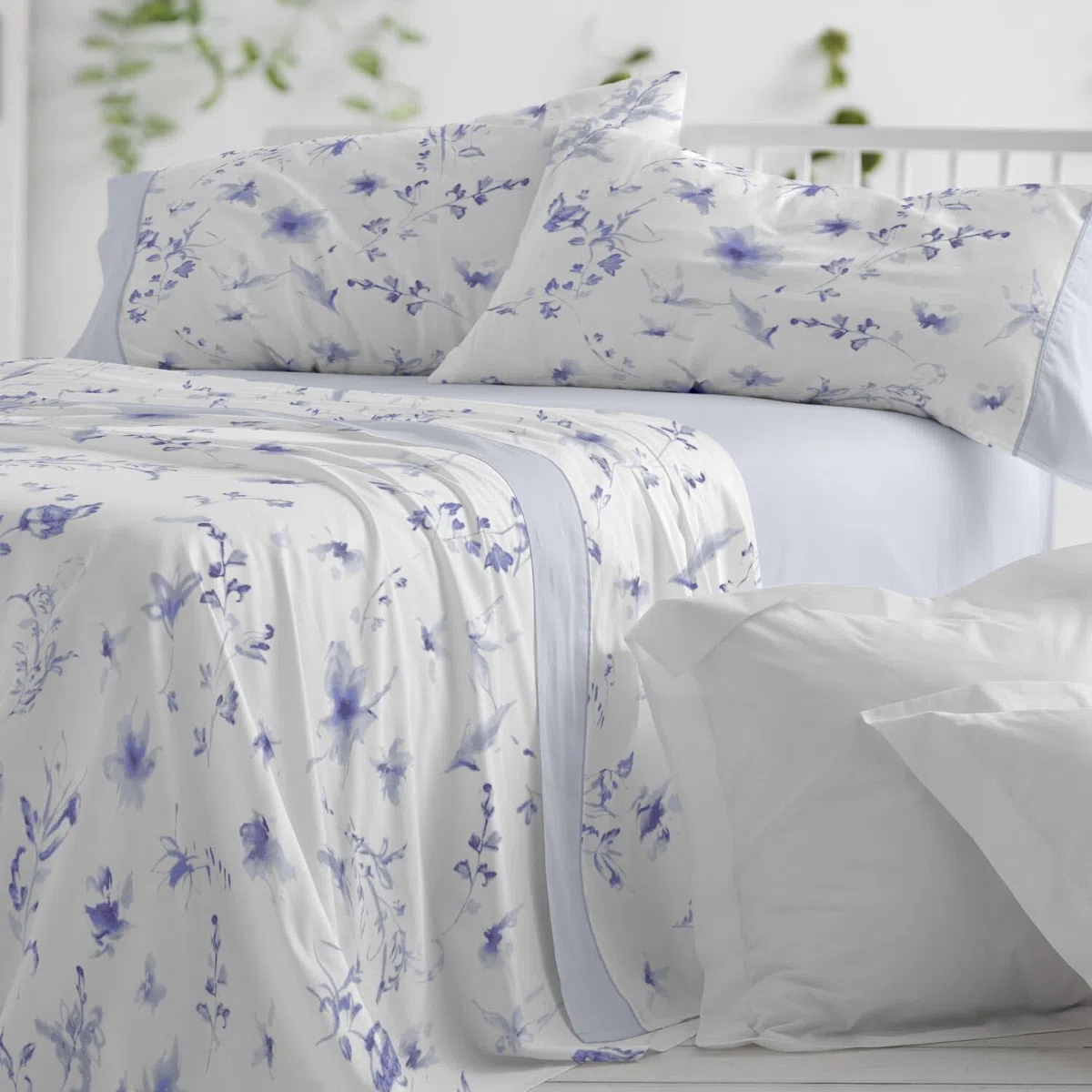 Burrito Blanco | Juego de sábanas | Cama de 135cm. (+Medidas Disponibles) | Diseño 048 | Color Azul (135x190/200cm.)