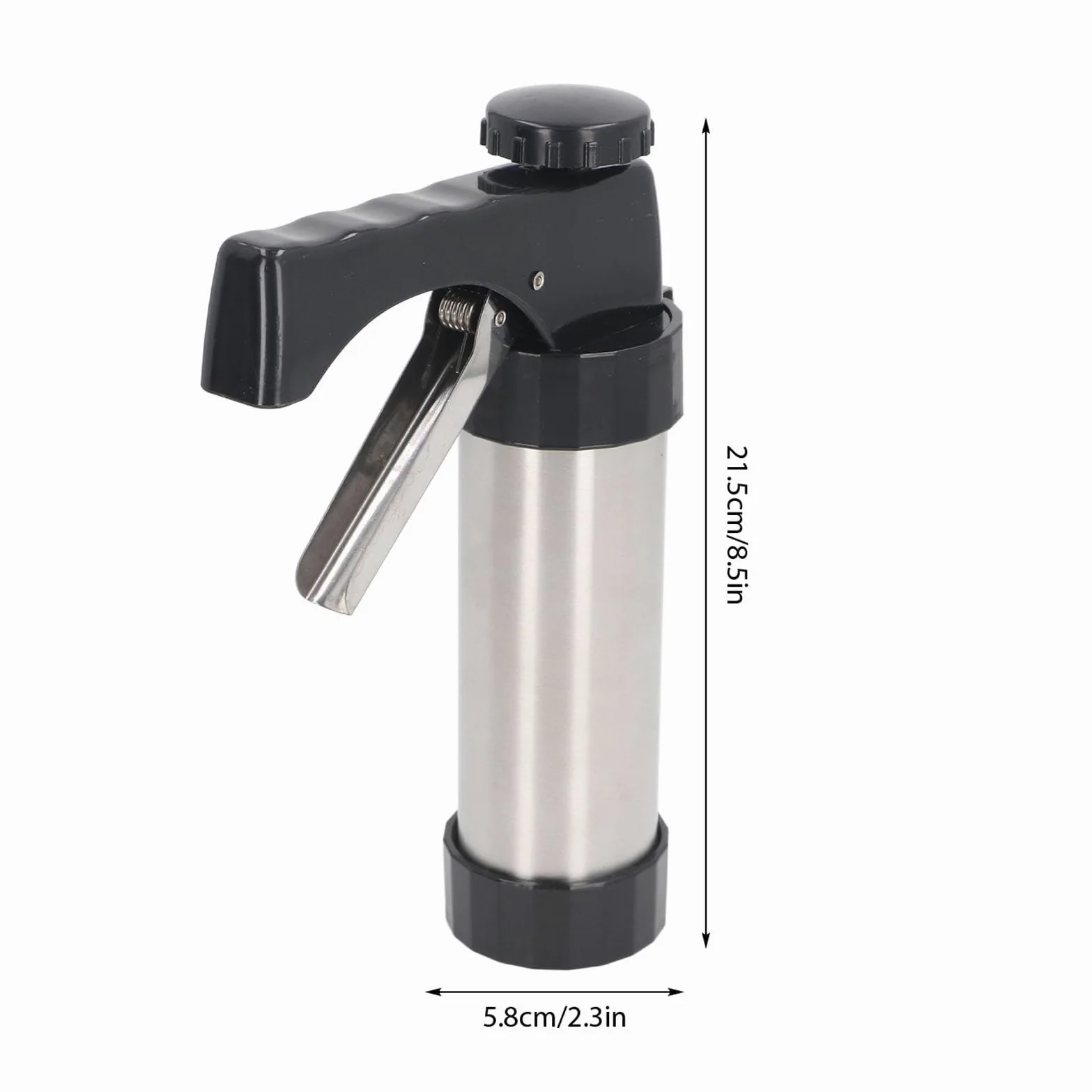 TOPINCN Máquina para Prensar Galletas, Kit de Pistolas para Prensar Galletas de Acero Inoxidable con 16 Discos y 6 Puntas de Decoración, para Hacer Churros y Pasteles en Casa