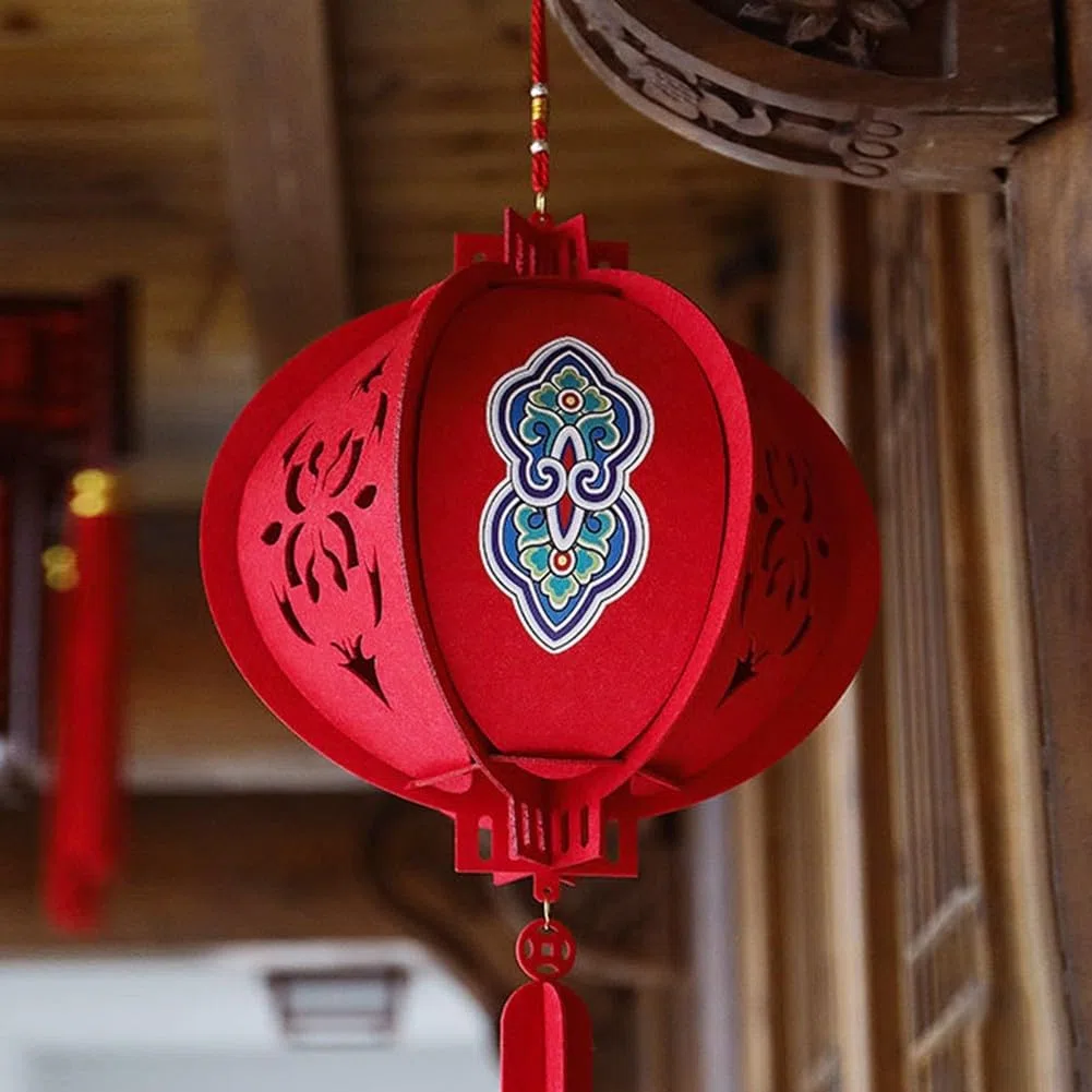 Animado y elegante, haz tus propias linternas rojas flotantes asiáticas decorativas hoy (B)