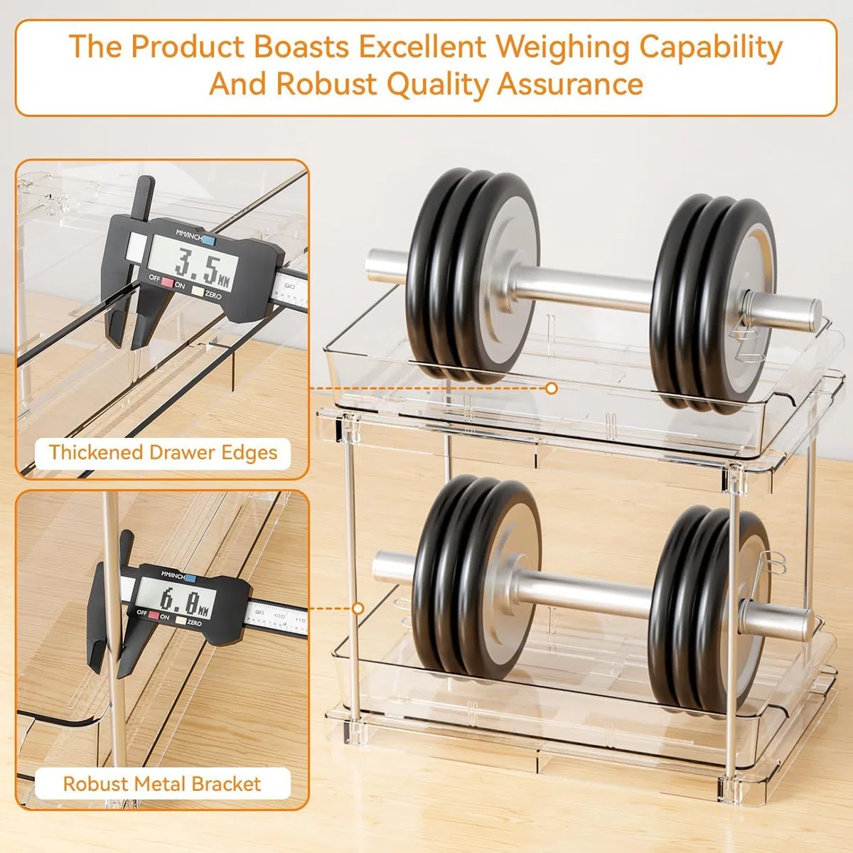 2 Piezas Organizador Debajo Fregadero Cocina,Mueble Fregadero Extraíble Estante con 2 Niveles,Organizador Baño para Cocina,Baño y Encimer