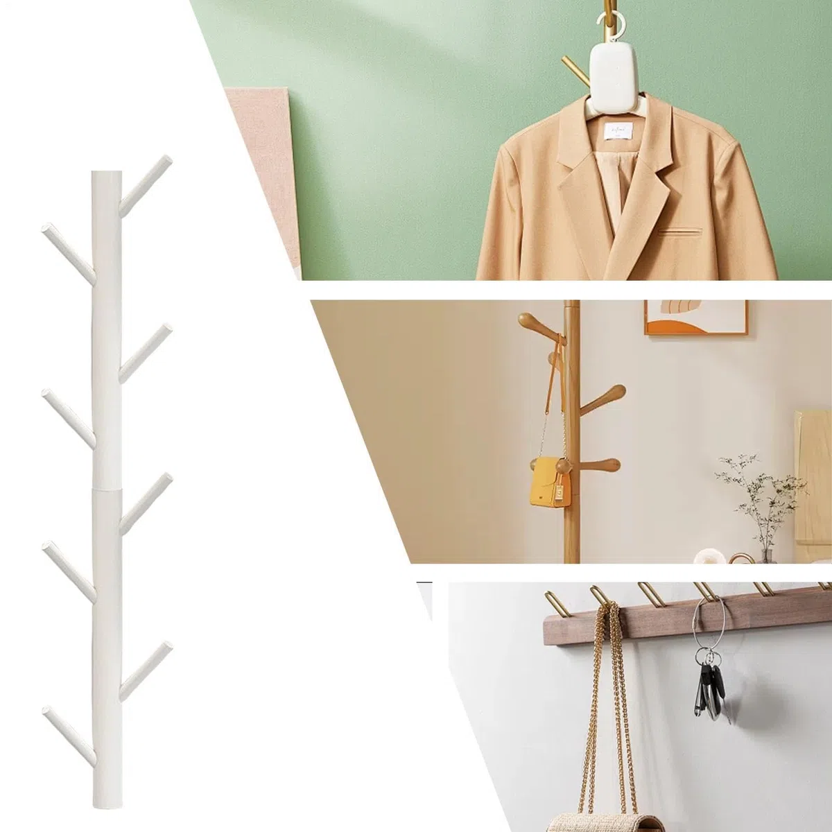 Perchero De Pared - Perchero Vertical | Ganchos Verticales Para Gorras, Gancho Utilitario Para Ahorrar Espacio, Colgador De Toallas, 1 Pieza, Organizador De Ropa Decorativo, Solución Para Colgar Chaqu