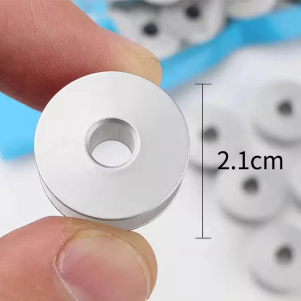100 Pcs Canillas MáQuina de Coser, Canillas Maquina Coser Industrial, Canillas de Metal para Maquina de Coser, Bobinas de Coser de Metal para MáQuinas de Coser Industriales Universales(sin agujeros)