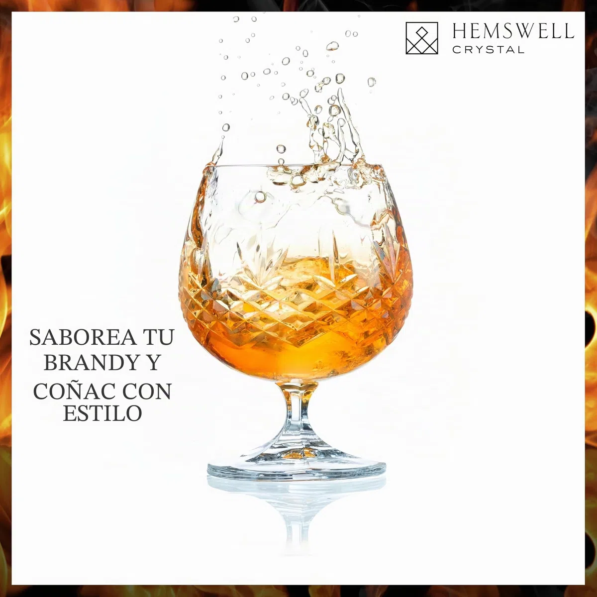 Vaso único de brandy - Copas de cristal talladas con caja de presentación - Vaso de brandy para coñac 250ml europeo - Wicklow