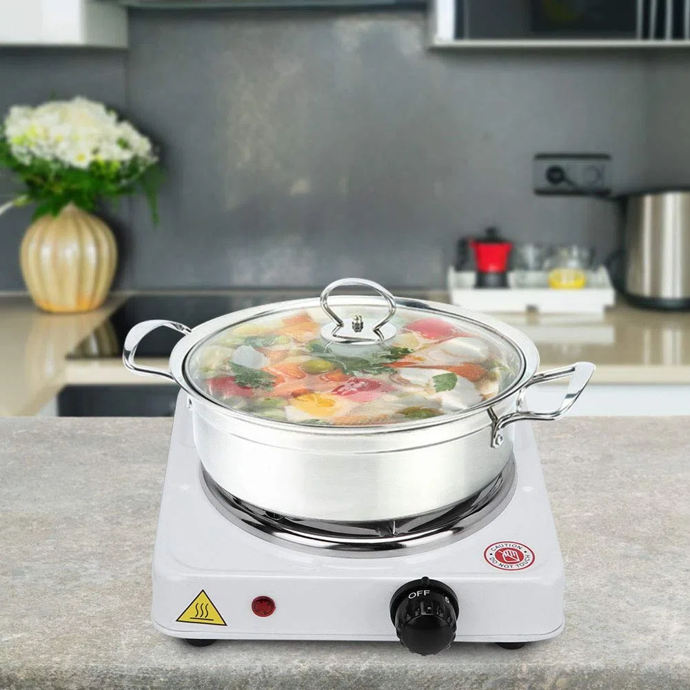 Tyenaza Placa Calefactora Eléctrica Pequeña, 220V 1000W Cocina Electrica Portatil, Estufa de Encimera Eléctrica Portátil, Cocina Casera Calentador de Café, para La Propiedad de la Cocina Camping Viaje