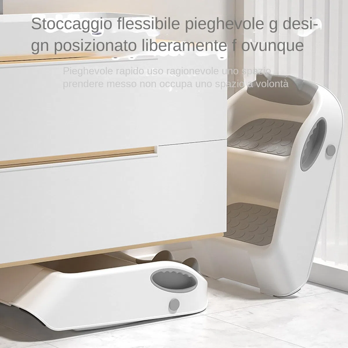 Taburete Escalón Infantil Escalera de Seguridad Lavado Fácil de Manos | Taburete Escalón 2 Niveles Plegable Ligero Para Niños Inodoro, Lavabo, Dormitorio, Encimera
