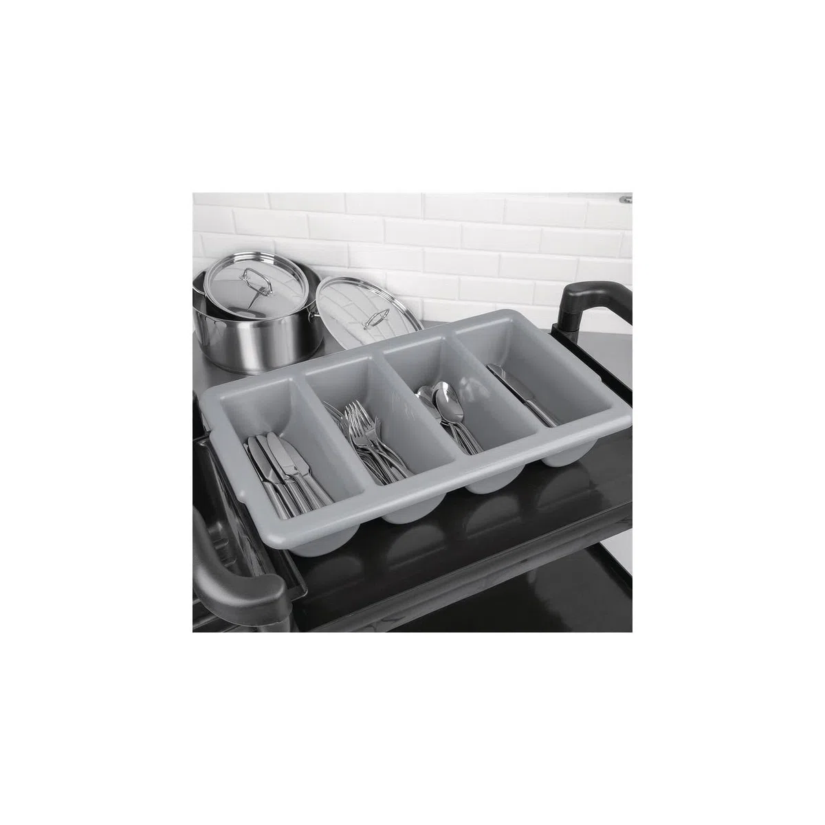 Kristallon J850 bandeja de cajón para cubiertos, 4 compartimentos, GN 1/1