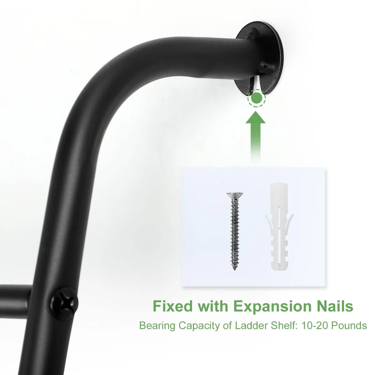 Escalera de Metal para Toallas, Soporte de Manta de Metal Negro, Estante Industrial de 5 Niveles para baño, Sala de Estar, lavandería (Negro Mate)