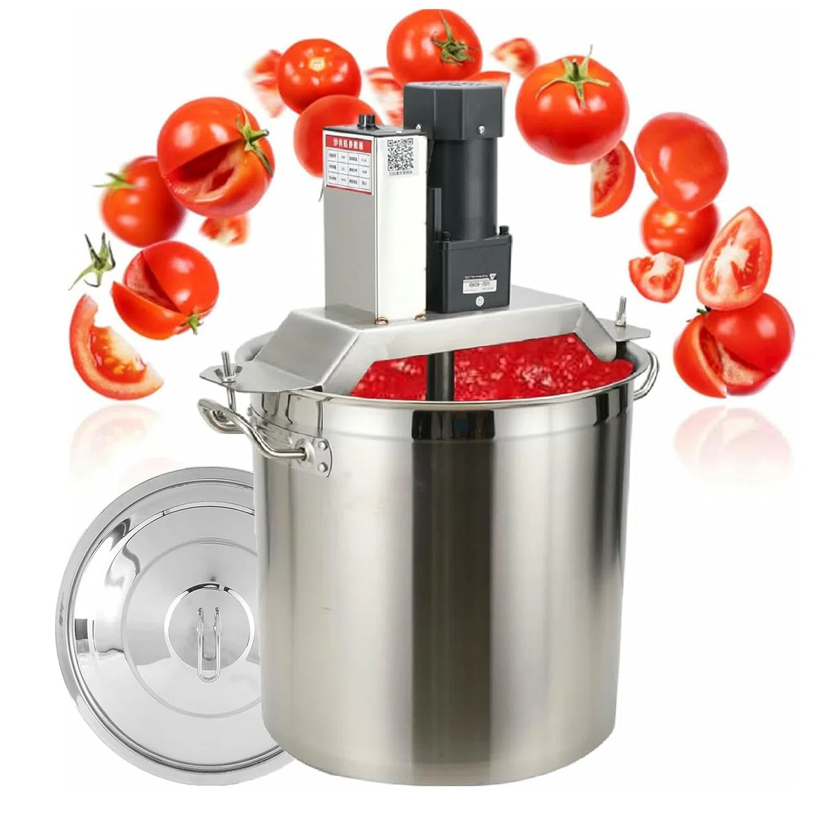 Mezclador de alimentos comercial, máquina mezcladora eléctrica para mermeladas, salsas, raspador de 4 cuchillas