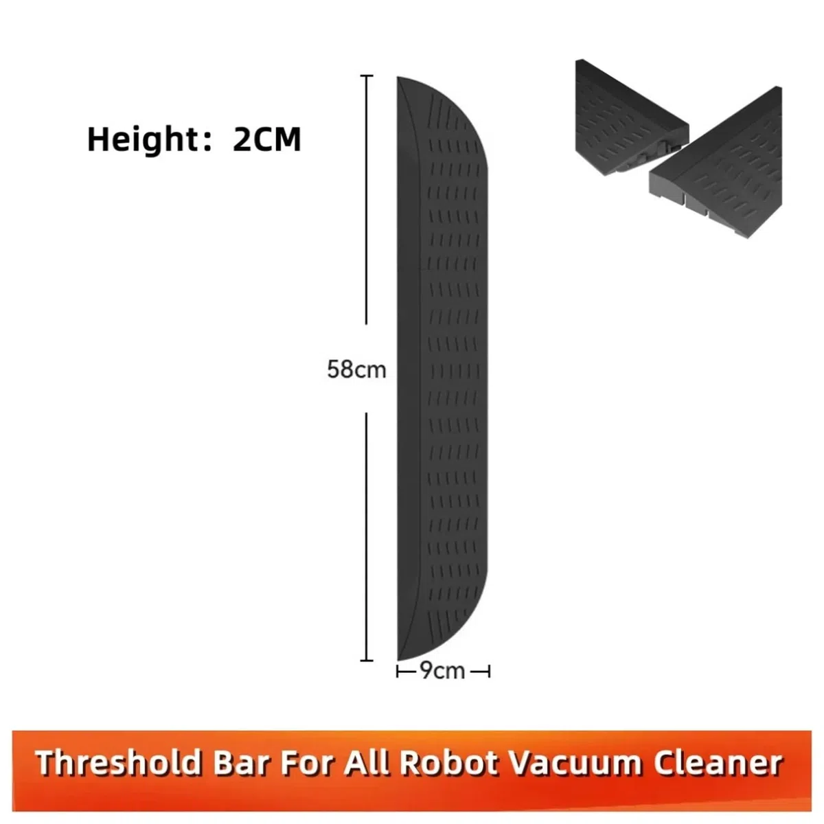 Accesorio De Barra De Umbral For Robot Barredor, Almohadilla De Escalada, Empalme De Escalones, Barra De Pendiente, Robot Aspirador, Herramienta Eléctrica De Limpieza Del Hogar(Black)