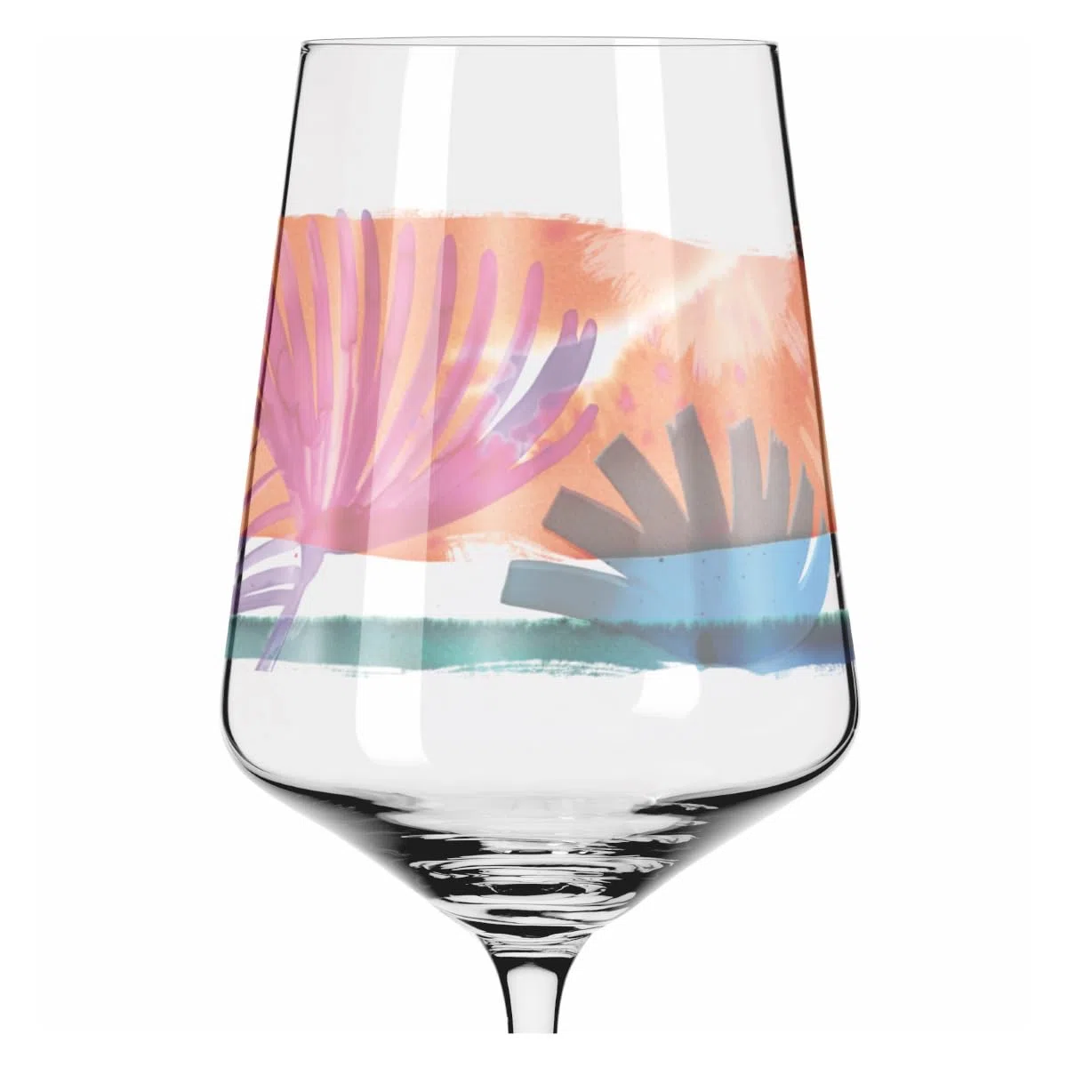 Ritzenhoff 2841010 Vaso de aperitivo 500 ml - Serie Sommerrausch nº 10 con colorido motivo de acuarela - Made in Germany
