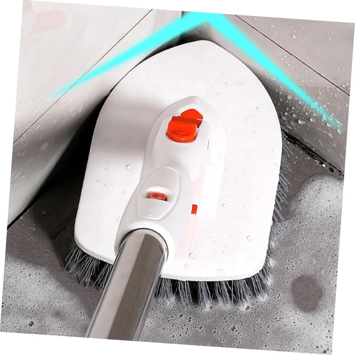 Cepillo De Suelo Multifuncional para Limpiar Ventanas Azulejos y Bañeras Mango Extensible para Uso Ducha y Lechada De De Baño