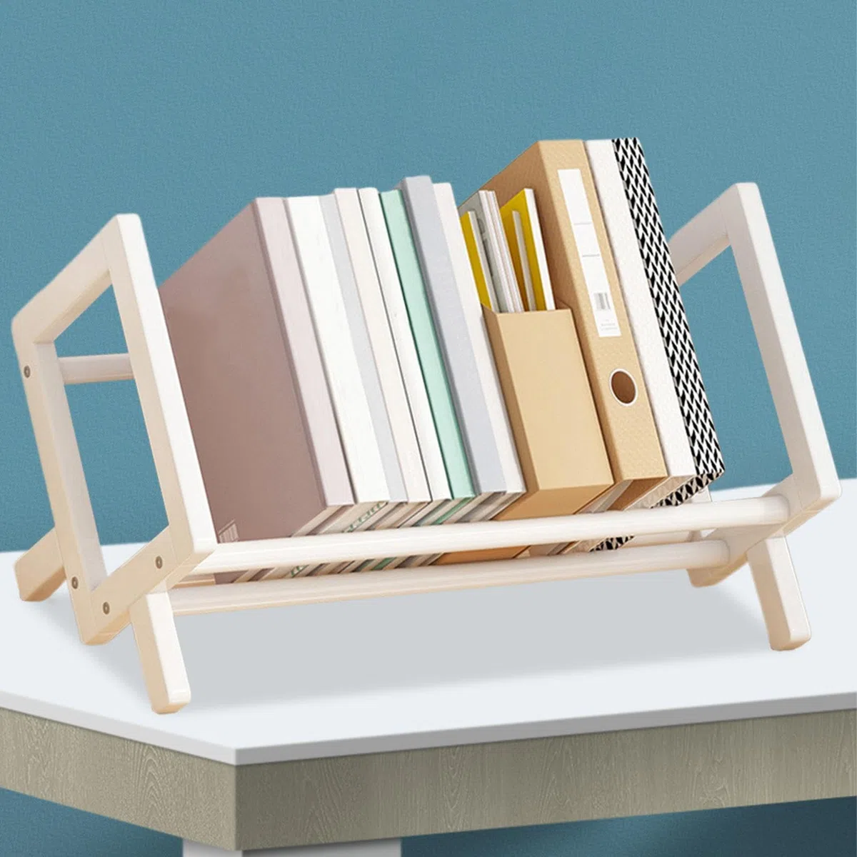 Estantería de Escritorio – Soporte para Libros | de Mesa, Estante de Almacenamiento de Libros pequeños, estantería inclinable de Escritorio, Organizador de Escritorio inclinable