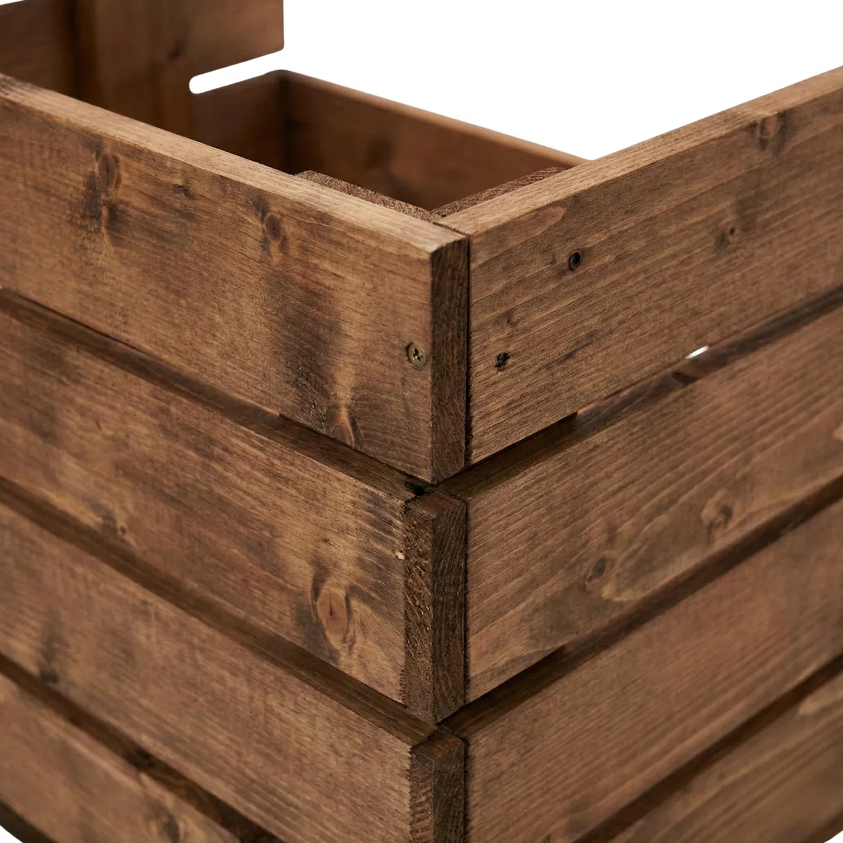 Caja de madera con ruedas para vino, frutas y verduras, estilo vintage, para interior/exterior, 37 x 30 x 28 cm